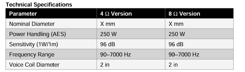 6MI100  8ohm